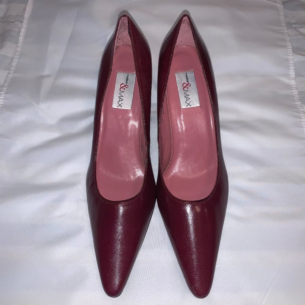 Madison & Max burgundy pumps size 8.5